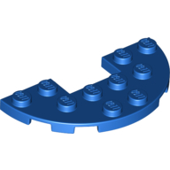 Lego destička kulatá 3x6 polovina kruhu s výřezem, modrá (6133564)
